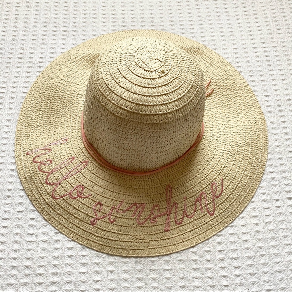 Hello Sunshine straw beach hat